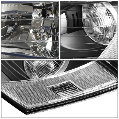 D-Motoring - Headlights - Black Housing - Clear Corner - Projector - Plug-n-Play - Pair - 06-08 Hyundai Sonata - 3