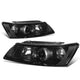 D-Motoring - Headlights - Smoked Lens - Clear Corner - Projector - Plug-n-Play - Pair - 06-08 Hyundai Sonata - 1
