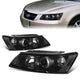 06-08 Hyundai Sonata Headlights - Smoked Housing - Smoked Lens - Clear Corner - Projector - Plug-n-Play - Pair