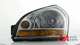 D-Motoring - Headlights - Chrome Housing - Amber Corner - Plug-n-Play - Pair - 05-09 Hyundai Tucscon - 2