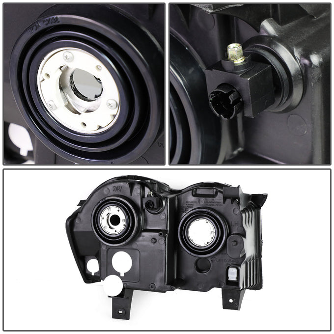 D-Motoring - Headlights - Black Housing - Amber Corner - Plug-n-Play - Pair - 05-07 Jeep Grand Cherokee - 5