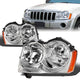 05-07 Jeep Grand Cherokee Headlights - Chrome Housing - Amber Corner - Plug-n-Play - Pair