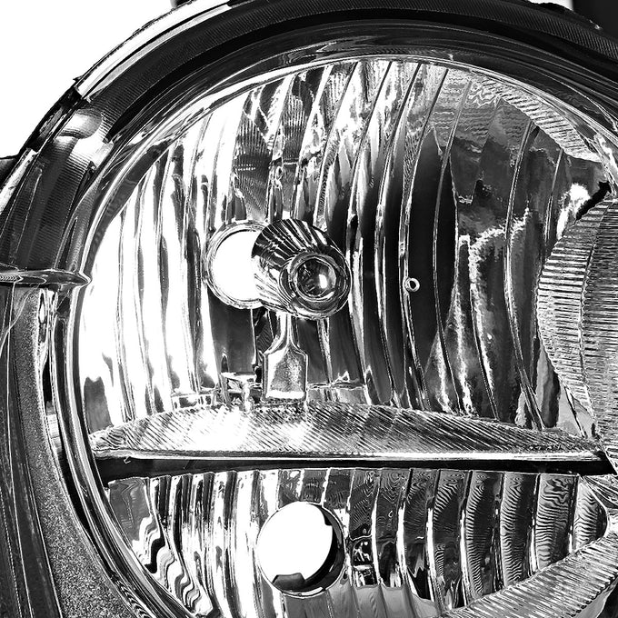 D-Motoring - Headlights - Chrome Housing - Clear Lens - Plug-n-Play - Pair - 05-07 Jeep Grand Cherokee - 3