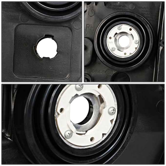 D-Motoring - Headlights - Chrome Housing - Clear Lens - Plug-n-Play - Pair - 05-07 Jeep Grand Cherokee - 5