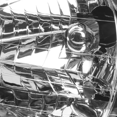 D-Motoring - Headlights - Chrome Housing - Clear Lens - Amber Corner - Plug-n-Play - Pair - 98-01 Kia Sephia - 3