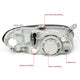 D-Motoring - Headlights - Smoked Housing - Smoked Lens - Clear Corner - Plug-n-Play - Pair - 98-01 Kia Sephia - 6