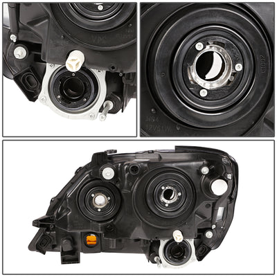 D-Motoring - Headlights - Black Housing - Amber Corner - Plug-n-Play - Pair - 99-03 Lexus RX300 - 5