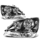 D-Motoring - Headlights - Black Housing - Clear Lens - Clear Corner - Plug-n-Play - Pair - 99-03 Lexus RX300 - 1