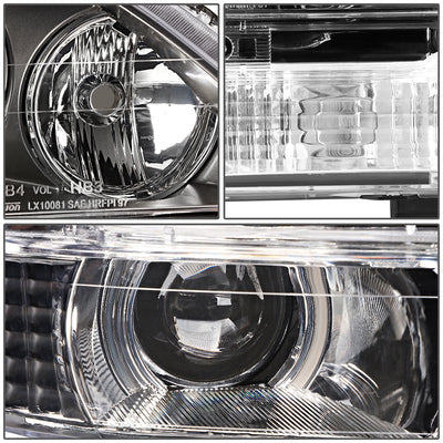 D-Motoring - Headlights - Black Housing - Clear Lens - Clear Corner - Plug-n-Play - Pair - 99-03 Lexus RX300 - 4