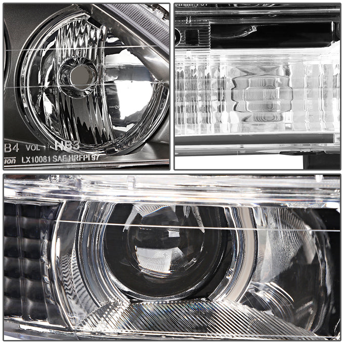 D-Motoring - Headlights - Black Housing - Clear Lens - Clear Corner - Plug-n-Play - Pair - 99-03 Lexus RX300 - 4