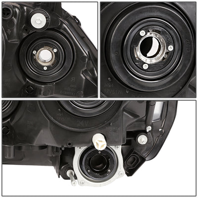 D-Motoring - Headlights - Black Housing - Clear Lens - Clear Corner - Plug-n-Play - Pair - 99-03 Lexus RX300 - 5