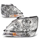 D-Motoring - Headlights - Chrome Housing - Clear Lens - Amber Corner - Plug-n-Play - Pair - 99-03 Lexus RX300 - 1