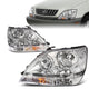 99-03 Lexus RX300 Headlights - Chrome Housing - Clear Lens - Amber Corner - Plug-n-Play - Pair