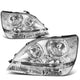 D-Motoring - Headlights - Chrome Housing - Clear Lens - Clear Corner - Plug-n-Play - Pair - 99-03 Lexus RX300 - 1