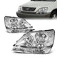 99-03 Lexus RX300 Headlights - Chrome Housing - Clear Lens - Clear Corner - Plug-n-Play - Pair