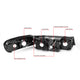D-Motoring - Headlights - Chrome Housing - Clear Lens - Plug-n-Play - Pair - 98-02 Lincoln Town Car - 6
