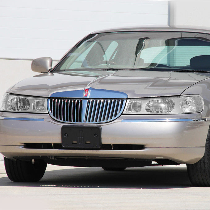 D-Motoring - Headlights - Chrome Housing - Clear Lens - Plug-n-Play - Pair - 98-02 Lincoln Town Car - 7