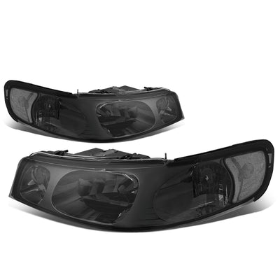 D-Motoring - Headlights - Smoked Lens - Plug-n-Play - Pair - 98-02 Lincoln Town Car - 1
