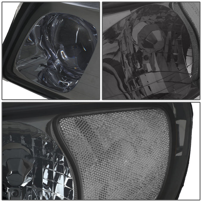 D-Motoring - Headlights - Smoked Lens - Plug-n-Play - Pair - 98-02 Lincoln Town Car - 4