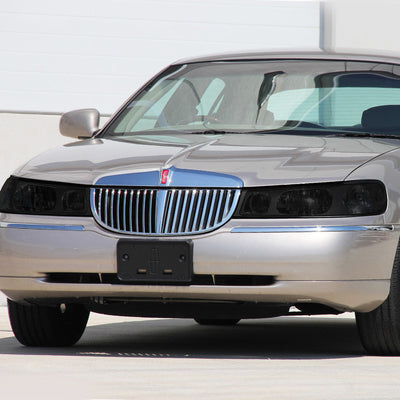 D-Motoring - Headlights - Smoked Lens - Plug-n-Play - Pair - 98-02 Lincoln Town Car - 7