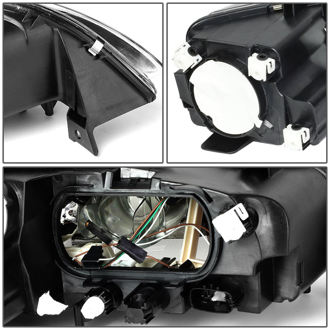 D-Motoring - 03-05 Mazda 6 Headlights - Black Housing - Clear Lens - Clear Corner - Plug-n-Play - Pair - 5