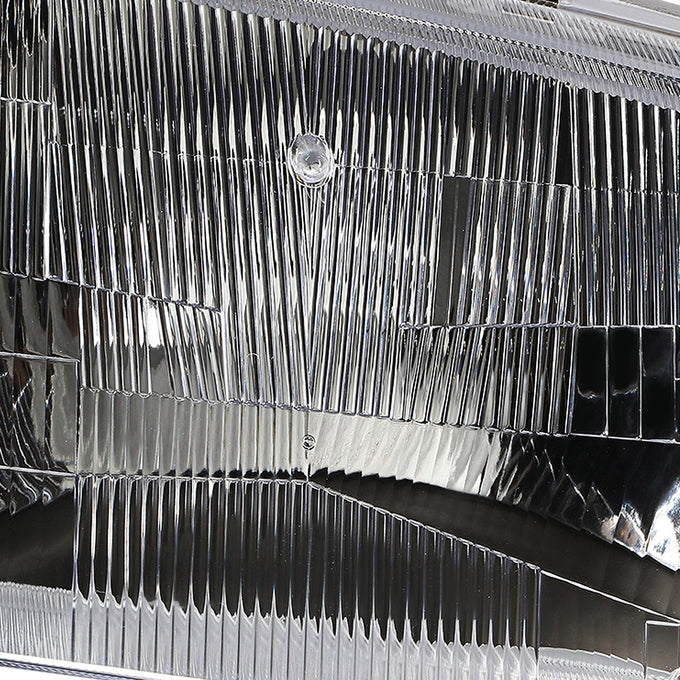 D-Motoring - Headlights - Black Housing - Clear Corner - Plug-n-Play - Pair - 98-99 Mazda 626 - 2