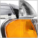 D-Motoring - Headlights - Chrome Housing - Amber Corner - Plug-n-Play - Pair - 98-99 Mazda 626 - 3