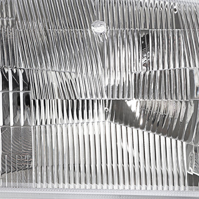 D-Motoring - Headlights - Chrome Housing - Clear Corner - Plug-n-Play - Pair - 98-99 Mazda 626 - 2