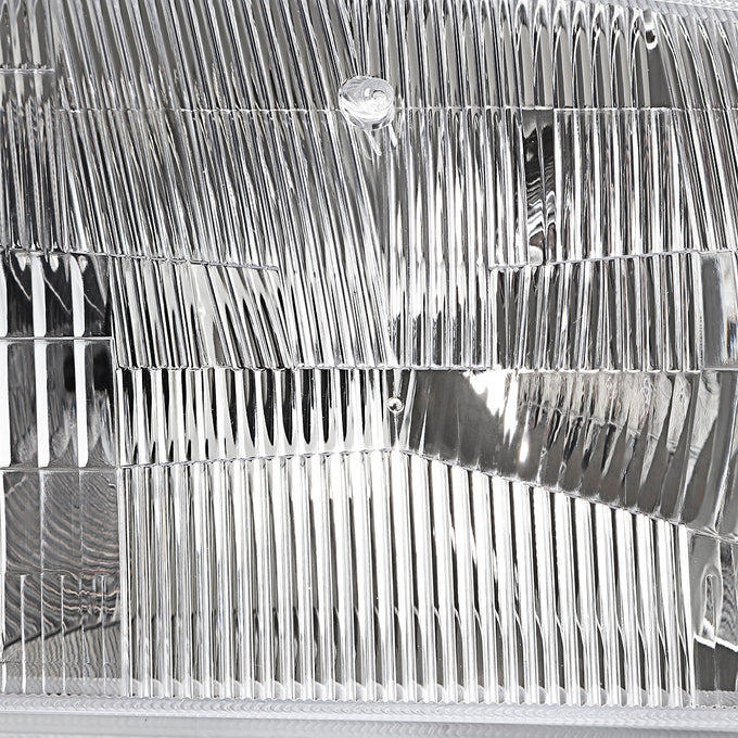 D-Motoring - Headlights - Chrome Housing - Clear Corner - Plug-n-Play - Pair - 98-99 Mazda 626 - 2