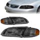 98-99 Mazda 626 Headlights - Smoked Housing - Smoked Lens - Amber Corner - Plug-n-Play - Pair