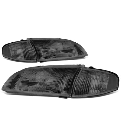 D-Motoring - Headlights - Smoked Lens - Plug-n-Play - Pair - 98-99 Mazda 626 - 1