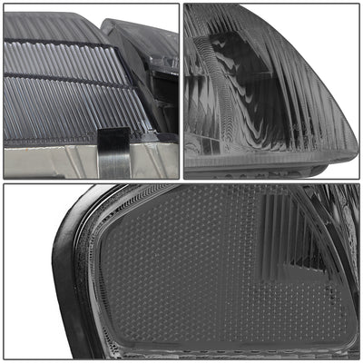 D-Motoring - Headlights - Smoked Lens - Plug-n-Play - Pair - 98-99 Mazda 626 - 4