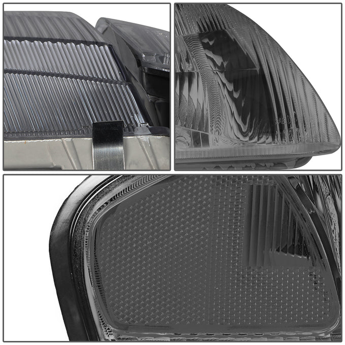 D-Motoring - Headlights - Smoked Lens - Plug-n-Play - Pair - 98-99 Mazda 626 - 4