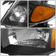 D-Motoring - Headlights - Black Housing - Clear Lens - Amber Corner - Plug-n-Play - Pair - 01-03 Mazda Protege - 4