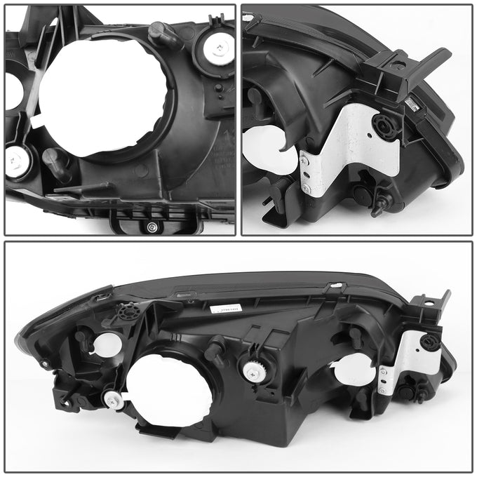 D-Motoring - Headlights - Smoked Lens - Amber Corner - Plug-n-Play - Pair - 01-03 Mazda Protege - 4