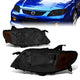 01-03 Mazda Protege Headlights - Smoked Housing - Amber Corner - Plug-n-Play - Pair