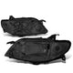 D-Motoring - Headlights - Smoked Housing - Smoked Lens - Clear Corner - Plug-n-Play - Pair - 01-03 Mazda Protege - 1