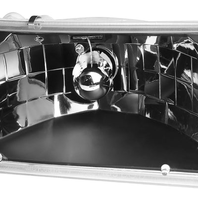 D-Motoring - Headlights - Black Housing - Amber Corner - Plug-n-Play - Pair - 98-02 Mercury Grand Marquis - 2