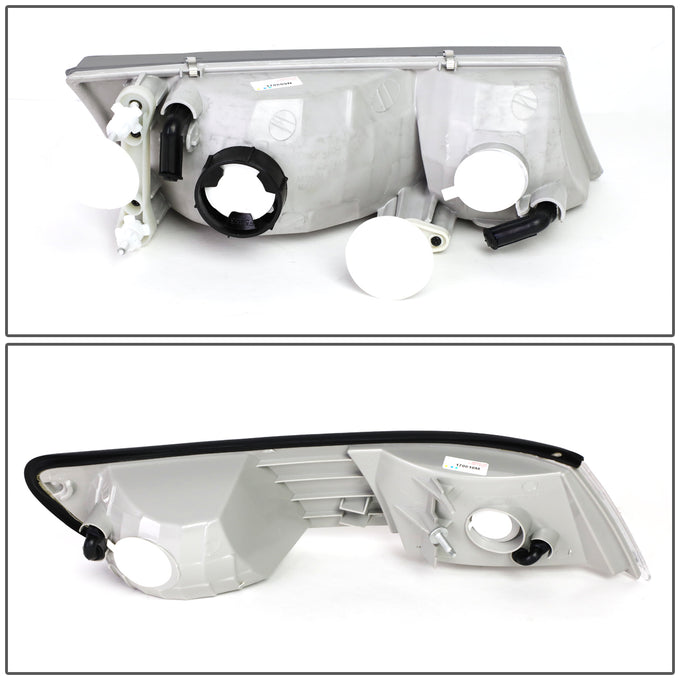 D-Motoring - Headlights - Smoked Lens - Amber Corner - Plug-n-Play - Pair - 98-02 Mercury Grand Marquis - 4