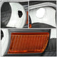 D-Motoring - 06-11 Mercury Grand Marquis Headlights - Black Housing - Clear Lens - Amber Corner - Plug-n-Play - Pair - 4