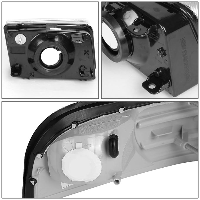 D-Motoring - 06-11 Mercury Grand Marquis Headlights - Black Housing - Clear Lens - Clear Corner - Plug-n-Play - Pair - 5