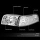 D-Motoring - 06-11 Mercury Grand Marquis Headlights - Chrome Housing - Clear Lens - Clear Corner - Plug-n-Play - Pair - 2