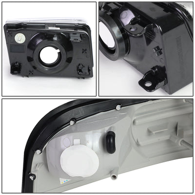 D-Motoring - Headlights - Smoked Housing - Smoked Lens - Clear Corner - Plug-n-Play - Pair - 06-11 Mercury Grand Marquis - 5