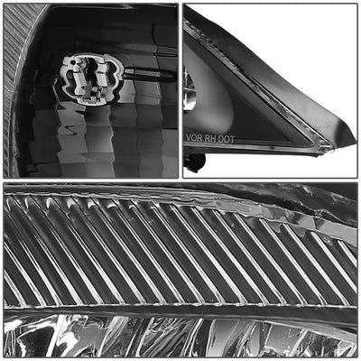 D-Motoring - Headlights - Black Housing - Clear Corner - Plug-n-Play - Pair - 00-05 Mercury Sable - 4