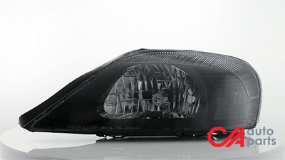 D-Motoring - Headlights - Black Housing - Clear Corner - Plug-n-Play - Pair - 00-05 Mercury Sable - 2