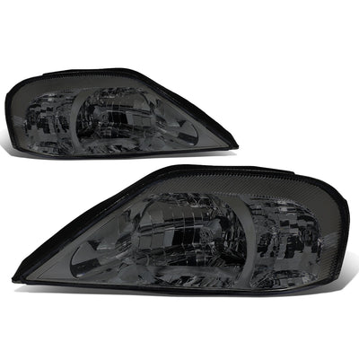 D-Motoring - Headlights - Smoked Lens - Clear Corner - Plug-n-Play - Pair - 00-05 Mercury Sable - 1