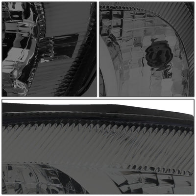 D-Motoring - Headlights - Smoked Lens - Clear Corner - Plug-n-Play - Pair - 00-05 Mercury Sable - 3
