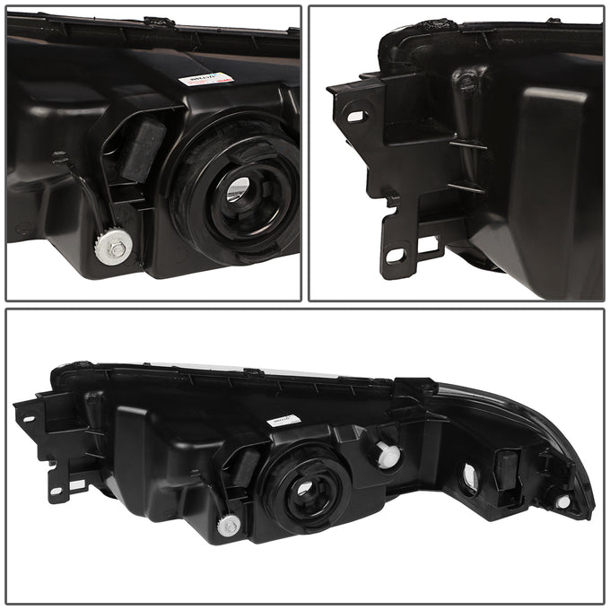D-Motoring - Headlights - Chrome Housing - Clear Corner - Plug-n-Play - Pair - 99-03 Mitsubishi Galant - 5