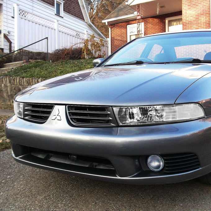 D-Motoring - Headlights - Chrome Housing - Clear Corner - Plug-n-Play - Pair - 99-03 Mitsubishi Galant - 6