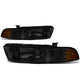D-Motoring - Headlights - Smoked Housing - Smoked Lens - Amber Corner - Plug-n-Play - Pair - 99-03 Mitsubishi Galant - 1